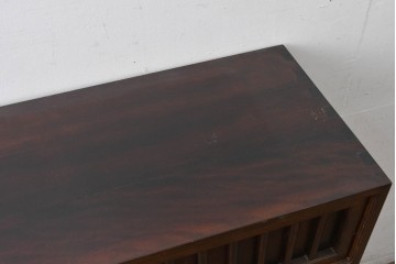 中古　美品　松本民芸家具　MA型　落ち着いた品のある佇まいが魅力的な茶タンス　定価約52万円　(R-084825)