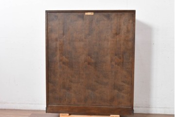 中古　美品　松本民芸家具　MA型　落ち着いた品のある佇まいが魅力的な茶タンス　定価約52万円　(R-084825)
