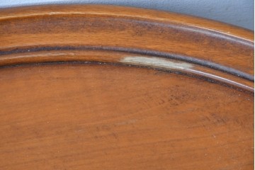 中古　美品　高級輸入家具　ビーチ材　優雅な猫脚デザインが魅力のコーヒーテーブル　定価約17万円相当　(R-084827)