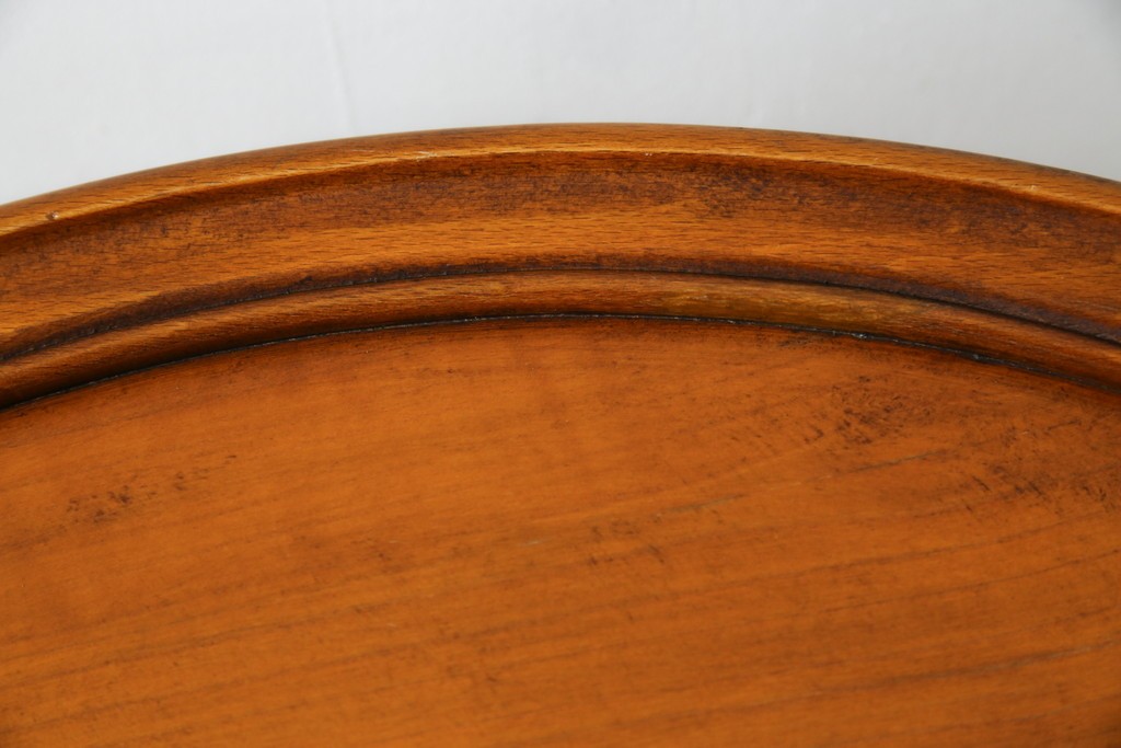 中古　美品　高級輸入家具　ビーチ材　優雅な猫脚デザインが魅力のコーヒーテーブル　定価約17万円　(R-084827)