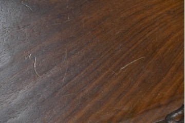 中古　希少な廃番品　吉川商事　DARGIA(ダルギア)　ローズウッド無垢材　繊細な透かし彫りが映える板座チェア　(R-084830)