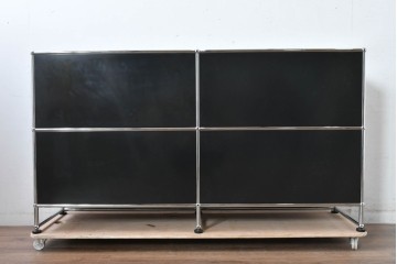 中古　スイス　USMハラー(USM Haller)　洗練された佇まいのサイドボード　定価約38万円相当　(R-084831)