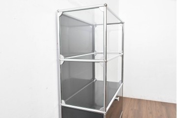中古　スイス　USMハラー(USM Haller)　空間を美しく整えるシェルフ　定価約45万円相当　(R-084832)