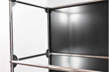中古　スイス　USMハラー(USM Haller)　空間を美しく整えるシェルフ　定価約45万円相当　(R-084832)