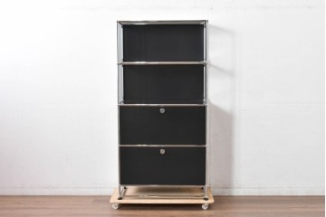 中古　スイス　USMハラー(USM Haller)　空間を美しく整えるシェルフ　定価約45万円相当　(R-084832)