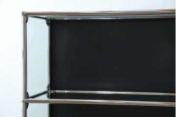 中古　スイス　USMハラー(USM Haller)　ガラスパネル　ドロップダウンドア×1　エクステンションドア×1　キャビネット　定価約45万円　(R-084832)