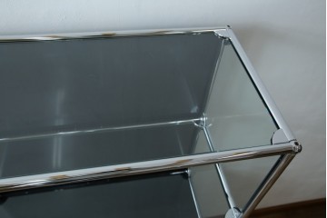 中古　スイス　USMハラー(USM Haller)　ガラスパネル　ドロップダウンドア×1　エクステンションドア×1　キャビネット　定価約45万円　(R-084832)