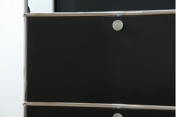 中古　スイス　USMハラー(USM Haller)　ガラスパネル　ドロップダウンドア×1　エクステンションドア×1　キャビネット　定価約45万円　(R-084832)