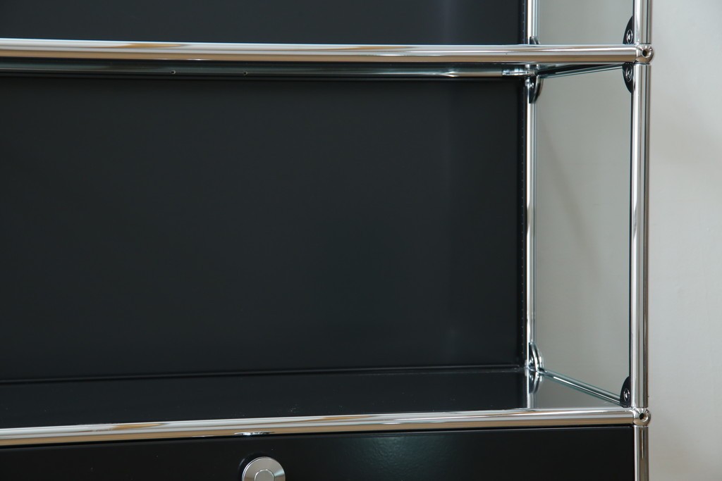 中古　スイス　USMハラー(USM Haller)　ガラスパネル　ドロップダウンドア×1　エクステンションドア×1　キャビネット　定価約45万円　(R-084832)