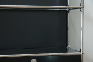 中古　スイス　USMハラー(USM Haller)　ガラスパネル　ドロップダウンドア×1　エクステンションドア×1　キャビネット　定価約45万円　(R-084832)