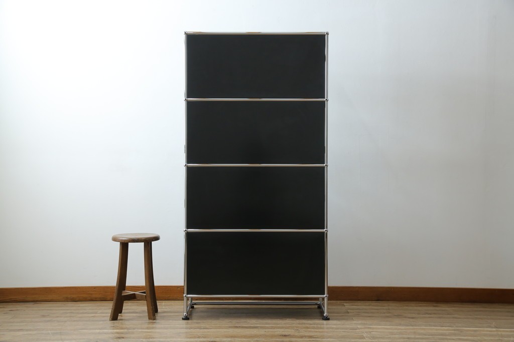 中古　スイス　USMハラー(USM Haller)　ガラスパネル　ドロップダウンドア×1　エクステンションドア×1　キャビネット　定価約45万円　(R-084832)