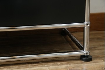 中古　スイス　USMハラー(USM Haller)　ガラスパネル　ドロップダウンドア×1　エクステンションドア×1　キャビネット　定価約45万円　(R-084832)