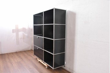 中古　スイス　USMハラー(USM Haller)　モダンインテリアに映えるシェルフ　定価約51万円相当　(R-084833)