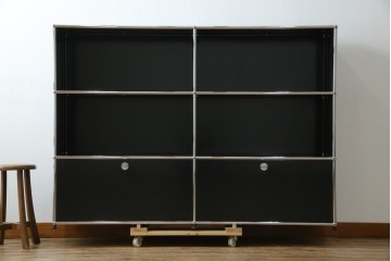 中古　スイス　USMハラー(USM Haller)　ホームオフィスにもおすすめなスッキリとしたデザインのサイドキャビネット　定価約36万円　(R-084834)