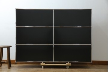 中古　スイス　USMハラー(USM Haller)　ホームオフィスにもおすすめなスッキリとしたデザインのサイドキャビネット　定価約36万円　(R-084834)