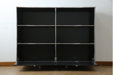 中古　スイス　USMハラー(USM Haller)　ホームオフィスにもおすすめなスッキリとしたデザインのサイドキャビネット　定価約36万円　(R-084834)