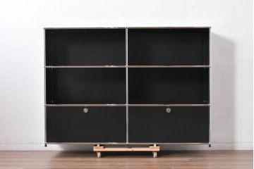 中古　スイス　USMハラー(USM Haller)　ホームオフィスにもおすすめなスッキリとしたデザインのサイドキャビネット　定価約36万円相当　(R-084834)