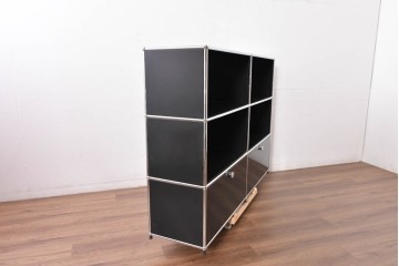 中古　スイス　USMハラー(USM Haller)　ホームオフィスにもおすすめなスッキリとしたデザインのサイドキャビネット　定価約36万円相当　(R-084834)