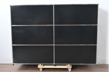 中古　スイス　USMハラー(USM Haller)　ホームオフィスにもおすすめなスッキリとしたデザインのサイドキャビネット　定価約36万円相当　(R-084834)