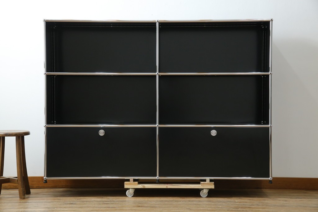 中古　スイス　USMハラー(USM Haller)　ホームオフィスにもおすすめなスッキリとしたデザインのサイドキャビネット　定価約36万円　(R-084835)