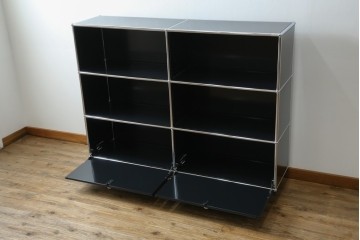 中古　スイス　USMハラー(USM Haller)　ホームオフィスにもおすすめなスッキリとしたデザインのサイドキャビネット　定価約36万円　(R-084835)