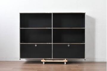 中古　スイス　USMハラー(USM Haller)　ホームオフィスにもおすすめなスッキリとしたデザインのサイドキャビネット　定価約36万円相当　(R-084835)
