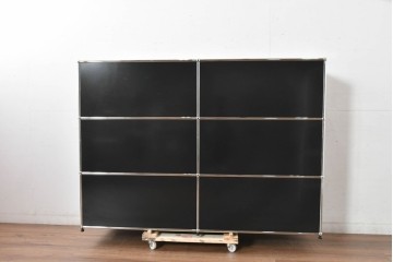中古　スイス　USMハラー(USM Haller)　ホームオフィスにもおすすめなスッキリとしたデザインのサイドキャビネット　定価約36万円相当　(R-084835)