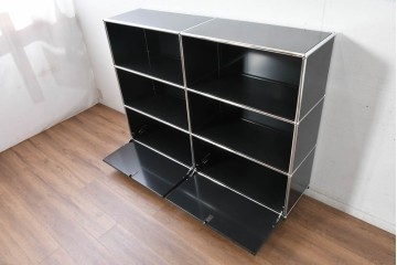 中古　スイス　USMハラー(USM Haller)　ホームオフィスにもおすすめなスッキリとしたデザインのサイドキャビネット　定価約36万円相当　(R-084835)