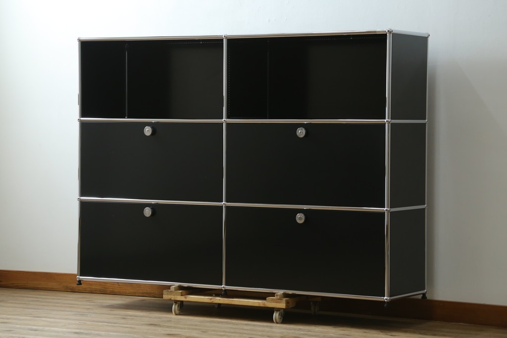 中古　スイス　USMハラー(USM Haller)　ドロップダウンドア×4　サイドボード　定価約42万4千円　(R-084836)