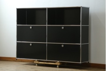 中古　スイス　USMハラー(USM Haller)　ドロップダウンドア×4　サイドボード　定価約42万4千円　(R-084836)