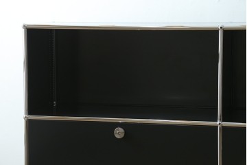 中古　スイス　USMハラー(USM Haller)　ドロップダウンドア×4　サイドボード　定価約42万4千円　(R-084836)