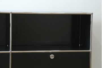 中古　スイス　USMハラー(USM Haller)　ドロップダウンドア×4　サイドボード　定価約42万4千円　(R-084836)