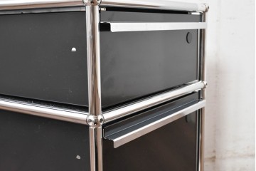 中古　スイス　USMハラー(USM Haller)　ロールボーイ(ROLLBOY)　ホームオフィスにもおすすめなスッキリとしたデザインのトレー付きデスクワゴン　定価約20万2千円相当　(R-084837)