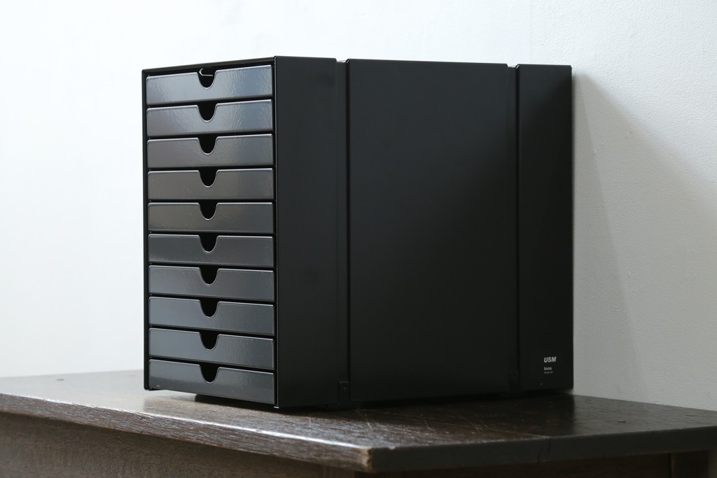中古　美品　スイス　USMハラー(USM Haller)　イノス(INOS BOX)　ドロワーセット　10段　定価約3万7千円　(R-084842)