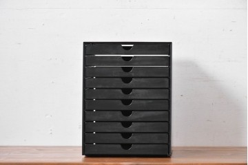 中古　美品　スイス　USMハラー(USM Haller)　イノス(INOS BOX)　ホームオフィスにもおすすめなスッキリとしたデザインの10段レターケース　定価約3万7千円相当　(R-084844)