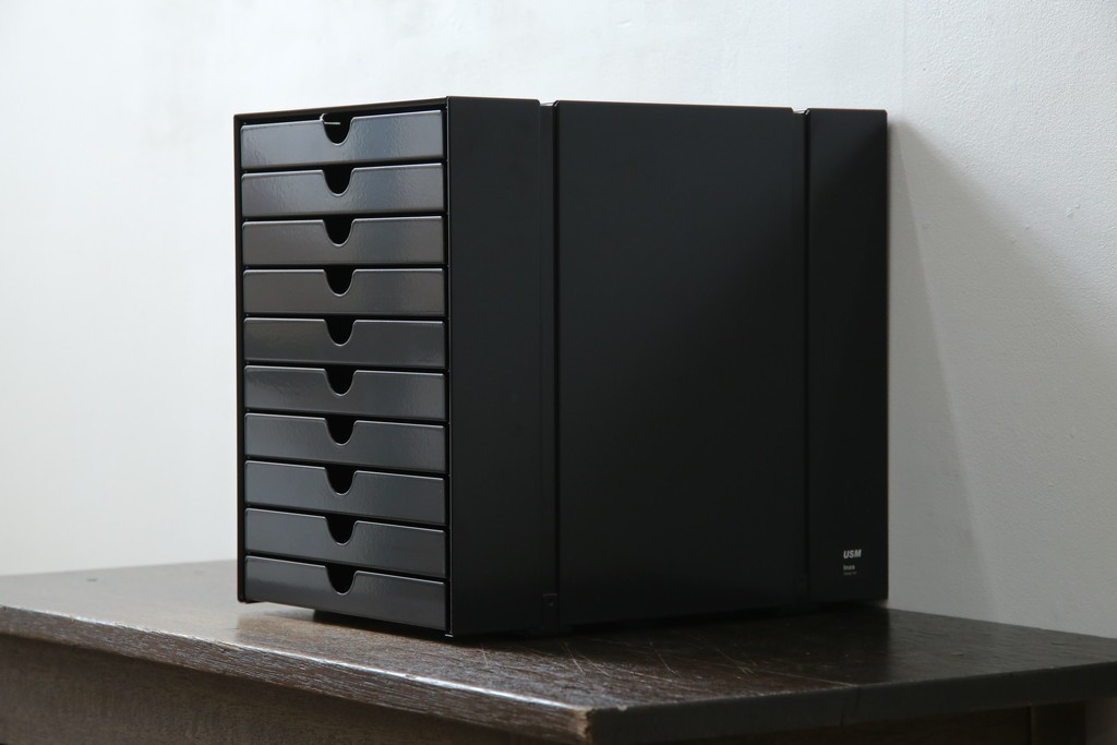 中古　美品　スイス　USMハラー(USM Haller)　イノス(INOS BOX)　ホームオフィスにもおすすめなスッキリとしたデザインの10段レターケース　定価約3万7千円相当　(R-084846)