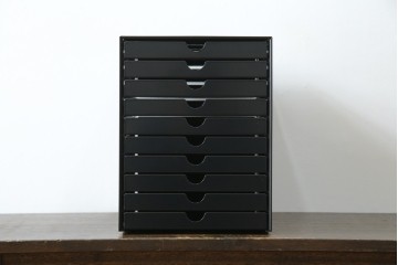 中古　美品　スイス　USMハラー(USM Haller)　イノス(INOS BOX)　ホームオフィスにもおすすめなスッキリとしたデザインの10段レターケース　定価約3万7千円相当　(R-084848)