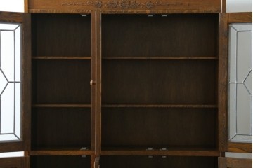 中古　三越伊勢丹　プロパティデザイン　カントリーハウス　Brugge(ブルージュ)　品のある佇まいが美しいステンドグラスキャビネット　(R-084851)