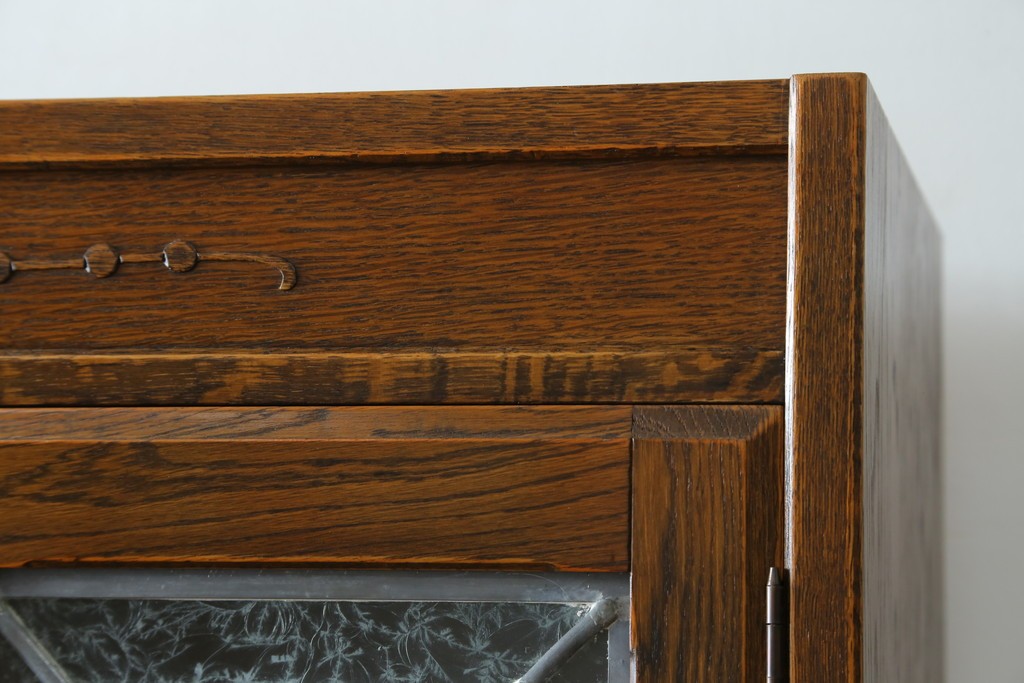 中古　三越伊勢丹　プロパティデザイン　カントリーハウス　Brugge(ブルージュ)　品のある佇まいが美しいステンドグラスキャビネット　(R-084851)