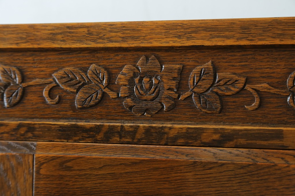 中古　三越伊勢丹　プロパティデザイン　カントリーハウス　Brugge(ブルージュ)　品のある佇まいが美しいステンドグラスキャビネット　(R-084851)