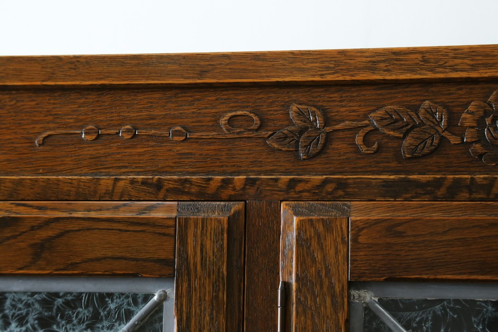 中古　三越伊勢丹　プロパティデザイン　カントリーハウス　Brugge(ブルージュ)　品のある佇まいが美しいステンドグラスキャビネット　(R-084851)