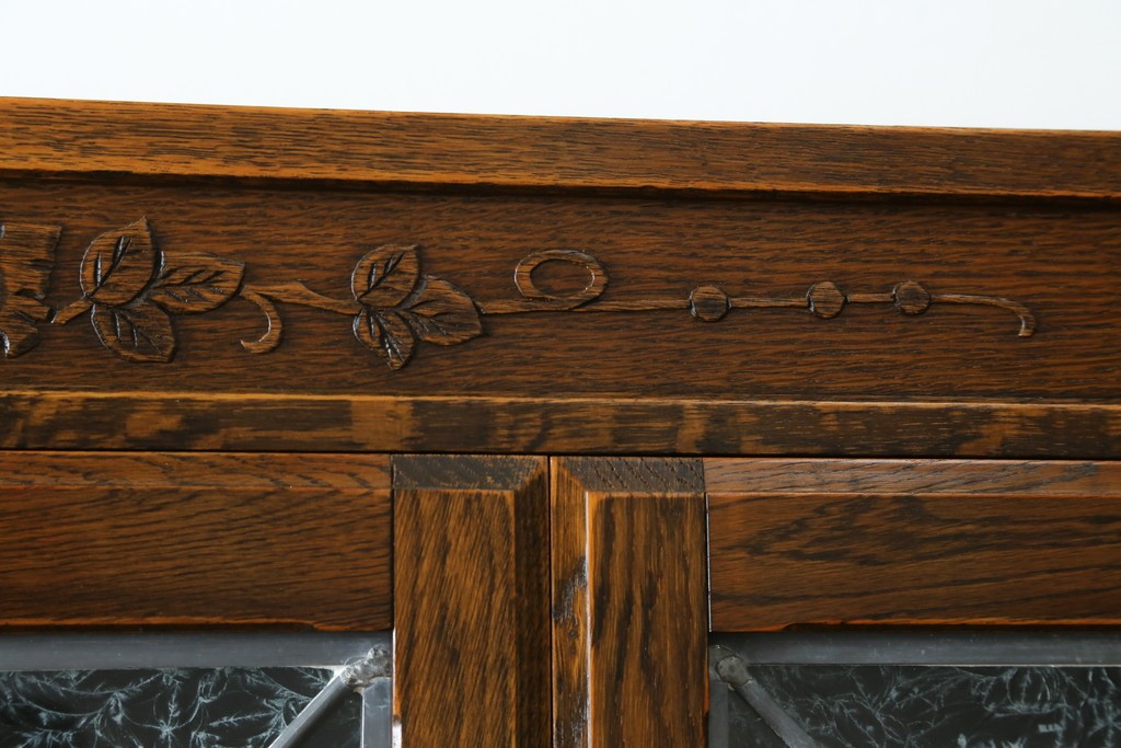 中古　三越伊勢丹　プロパティデザイン　カントリーハウス　Brugge(ブルージュ)　品のある佇まいが美しいステンドグラスキャビネット　(R-084851)