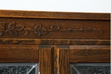 中古　三越伊勢丹　プロパティデザイン　カントリーハウス　Brugge(ブルージュ)　品のある佇まいが美しいステンドグラスキャビネット　(R-084851)