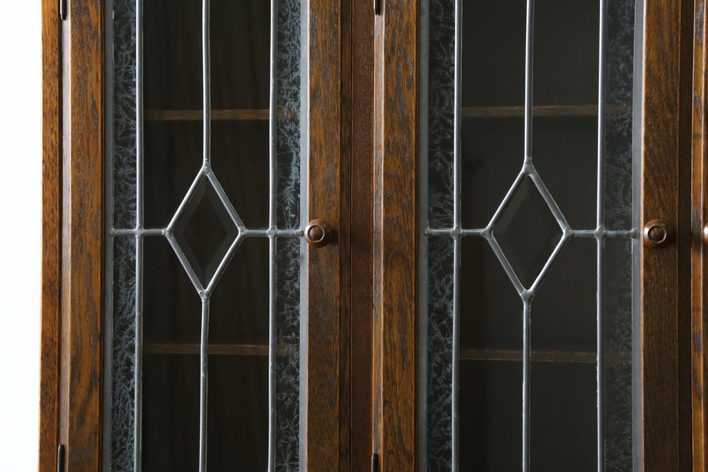 中古　三越伊勢丹　プロパティデザイン　カントリーハウス　Brugge(ブルージュ)　品のある佇まいが美しいステンドグラスキャビネット　(R-084851)