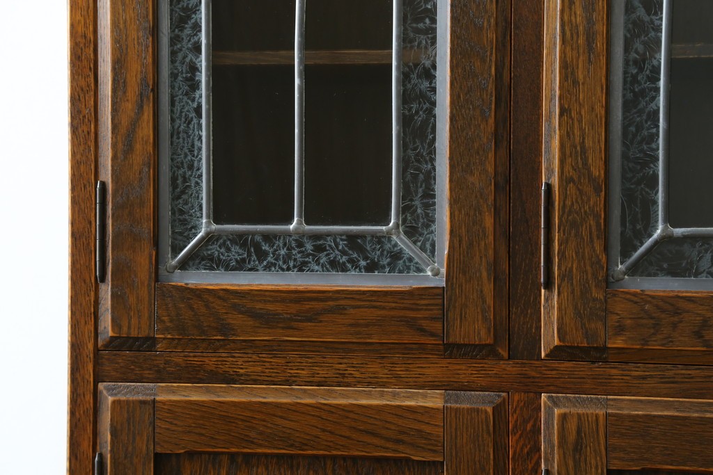 中古　三越伊勢丹　プロパティデザイン　カントリーハウス　Brugge(ブルージュ)　品のある佇まいが美しいステンドグラスキャビネット　(R-084851)