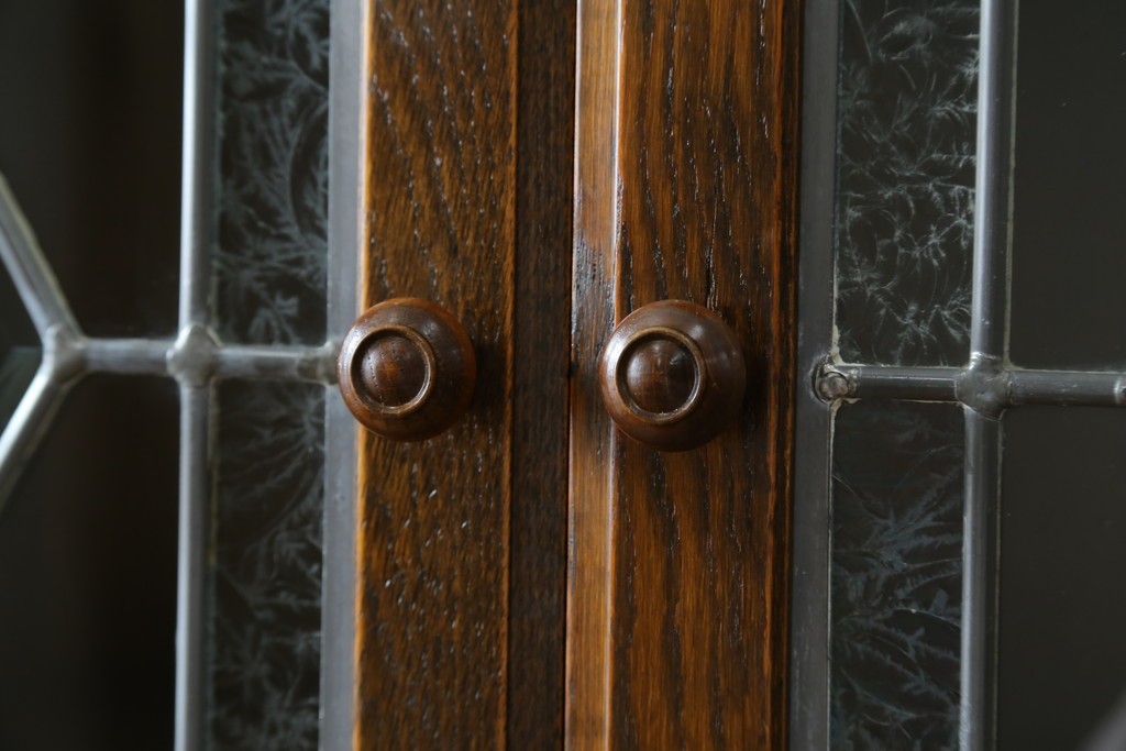 中古　三越伊勢丹　プロパティデザイン　カントリーハウス　Brugge(ブルージュ)　品のある佇まいが美しいステンドグラスキャビネット　(R-084851)