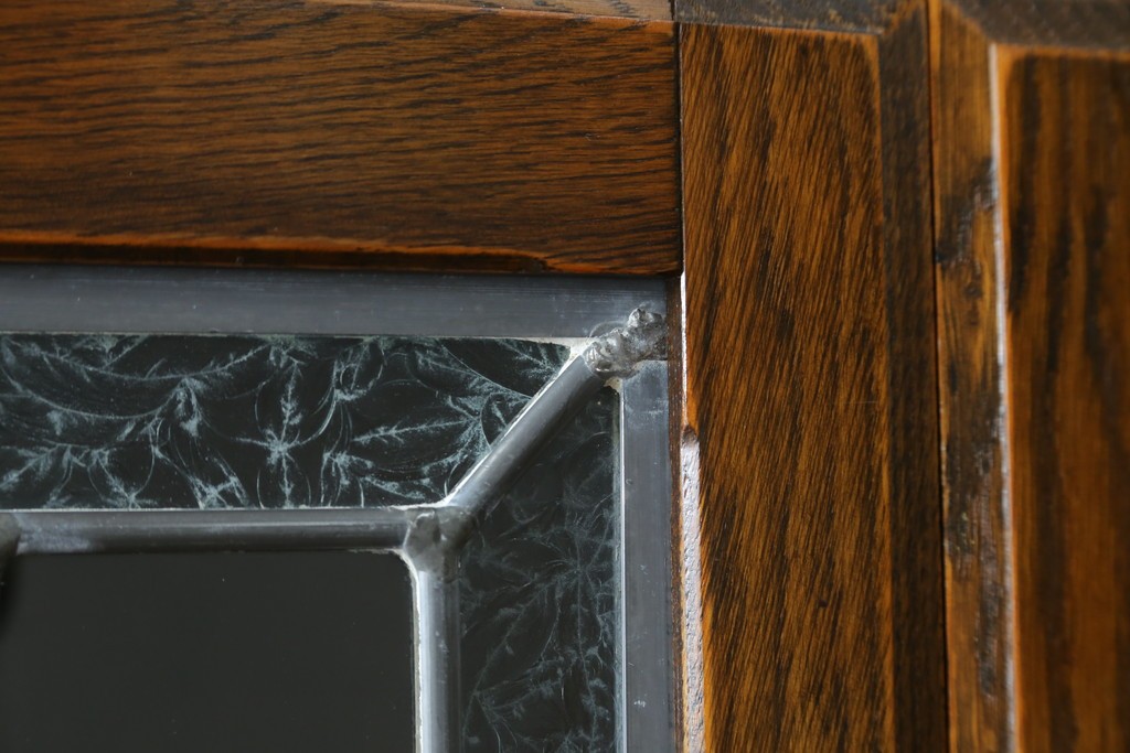 中古　三越伊勢丹　プロパティデザイン　カントリーハウス　Brugge(ブルージュ)　品のある佇まいが美しいステンドグラスキャビネット　(R-084851)