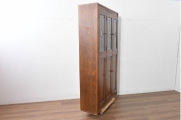 中古　三越伊勢丹　プロパティデザイン　カントリーハウス　Brugge(ブルージュ)　品のある佇まいが美しいステンドグラスキャビネット　(R-084851)