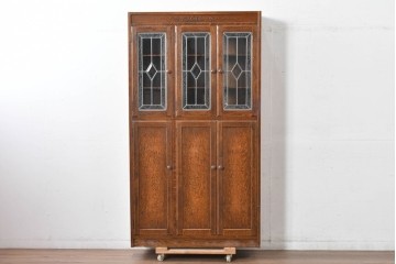 中古　三越伊勢丹　プロパティデザイン　カントリーハウス　Brugge(ブルージュ)　品のある佇まいが美しいステンドグラスキャビネット　(R-084851)