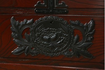 中古　仙台民芸箪笥(仙台箪笥)　欅産業　和の空間を格上げするローチェスト　(R-084852)